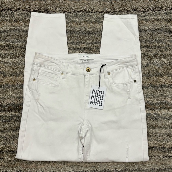 Pistola Mid Rise Skinny Jeans Sz 29 NWT | Pistola White Mid Rise Skinny Jeans * - Picture 1 of 15